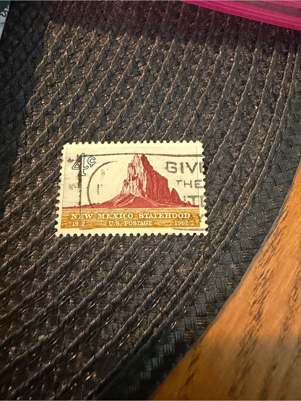Vintage New Mexico 1962 Statehood 4 Cent Canceled Stamp